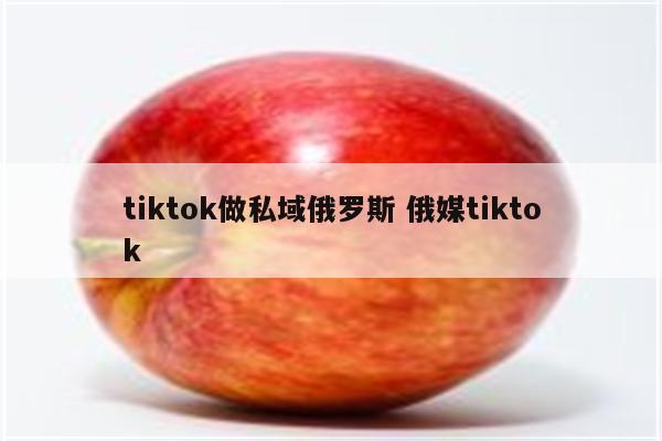 tiktok做私域俄罗斯 俄媒tiktok
