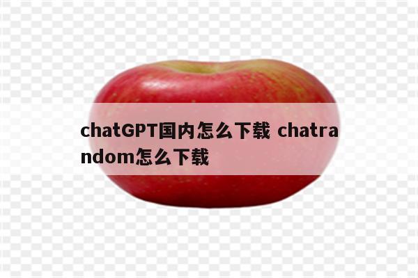 chatGPT国内怎么下载 chatrandom怎么下载