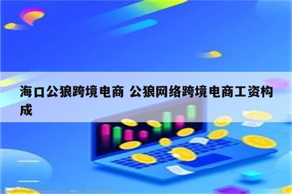 海口公狼跨境电商 公狼网络跨境电商工资构成