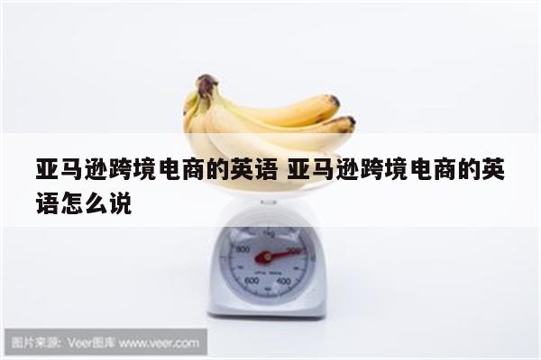 亚马逊跨境电商的英语 亚马逊跨境电商的英语怎么说