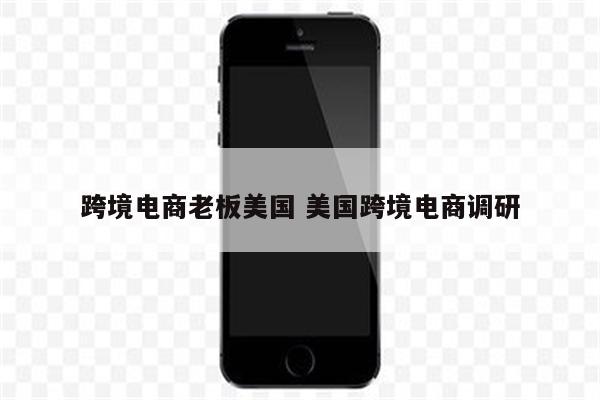 跨境电商老板美国 美国跨境电商调研