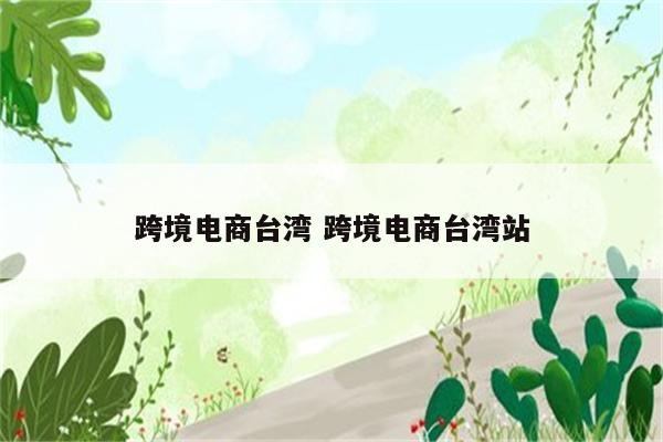 跨境电商台湾 跨境电商台湾站
