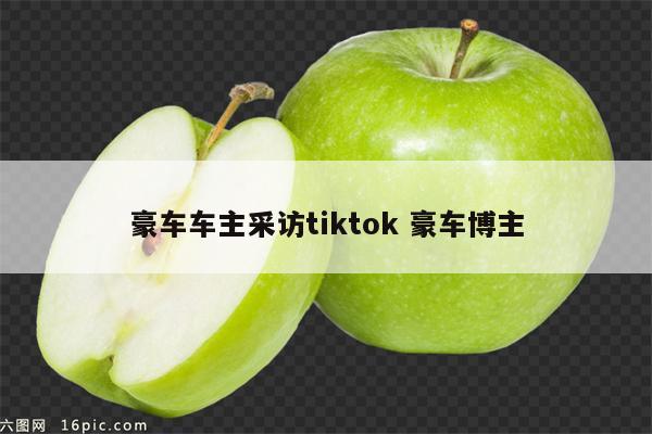 豪车车主采访tiktok 豪车博主