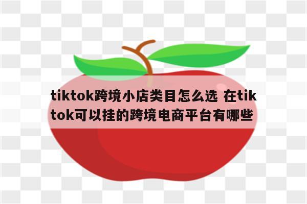tiktok跨境小店类目怎么选 在tiktok可以挂的跨境电商平台有哪些