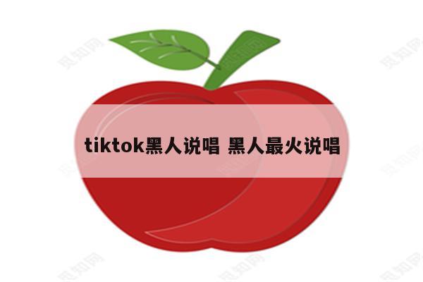 tiktok黑人说唱 黑人最火说唱