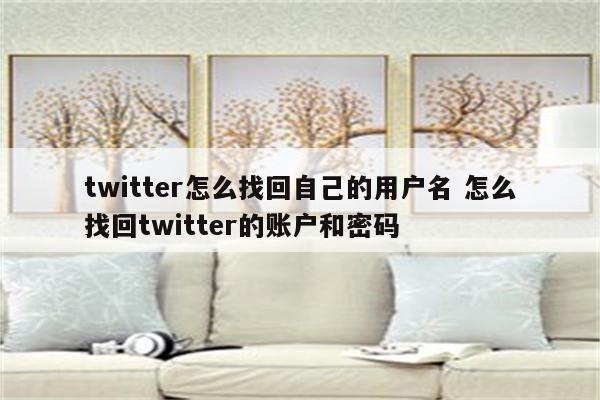 twitter怎么找回自己的用户名 怎么找回twitter的账户和密码