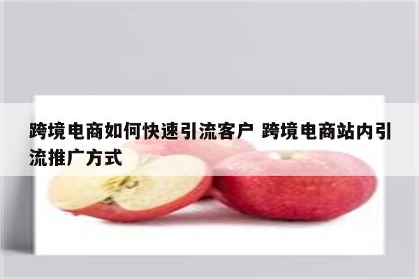 跨境电商如何快速引流客户 跨境电商站内引流推广方式