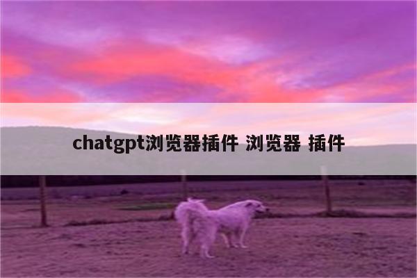 chatgpt浏览器插件 浏览器 插件