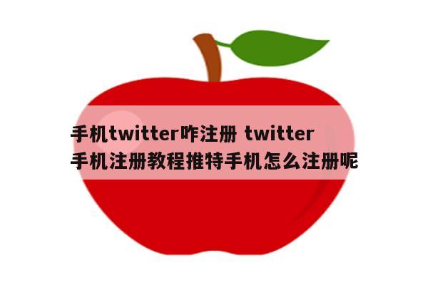 手机twitter咋注册 twitter手机注册教程推特手机怎么注册呢