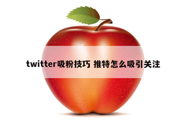 twitter吸粉技巧 推特怎么吸引关注