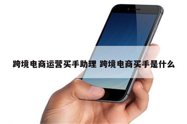 跨境电商运营买手助理 跨境电商买手是什么