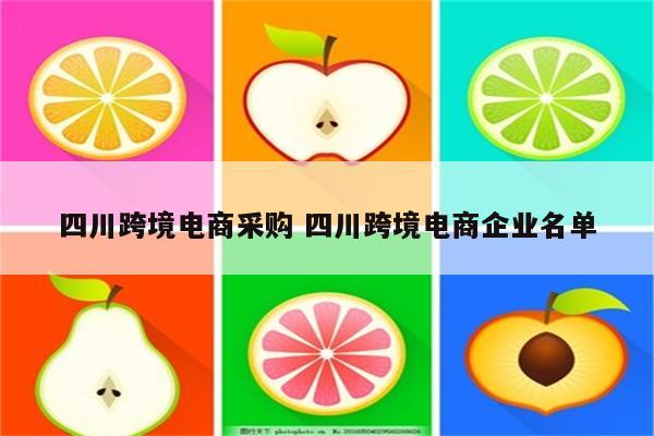 四川跨境电商采购 四川跨境电商企业名单
