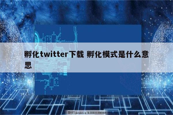 孵化twitter下载 孵化模式是什么意思