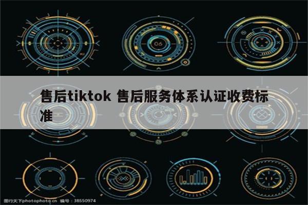 售后tiktok 售后服务体系认证收费标准