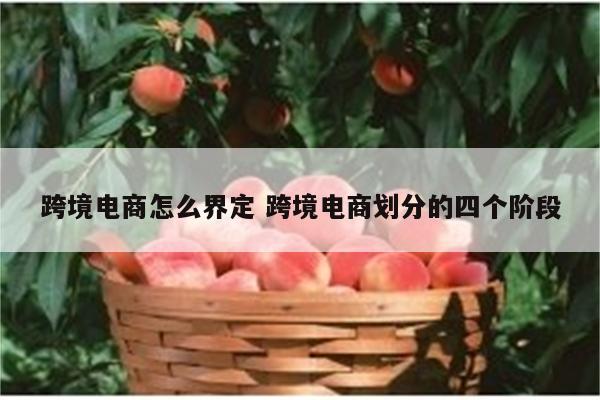 跨境电商怎么界定 跨境电商划分的四个阶段