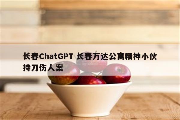 长春ChatGPT 长春万达公寓精神小伙持刀伤人案