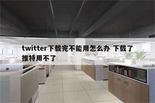 twitter下载完不能用怎么办 下载了推特用不了