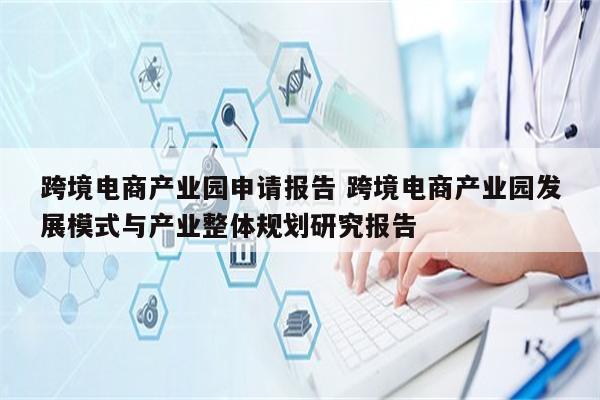 跨境电商产业园申请报告 跨境电商产业园发展模式与产业整体规划研究报告