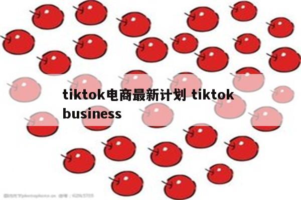 tiktok电商最新计划 tiktok business