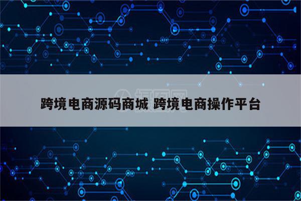 跨境电商源码商城 跨境电商操作平台