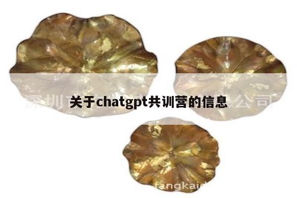 关于chatgpt共训营的信息