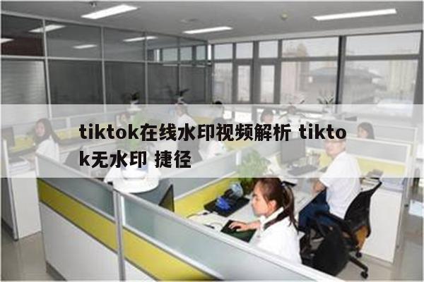 tiktok在线水印视频解析 tiktok无水印 捷径