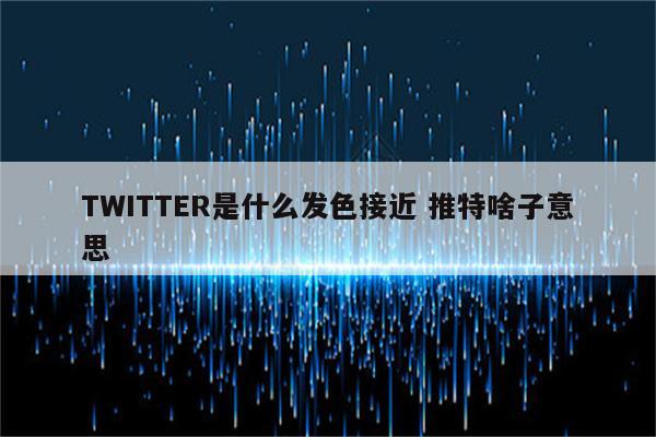 TWITTER是什么发色接近 推特啥子意思