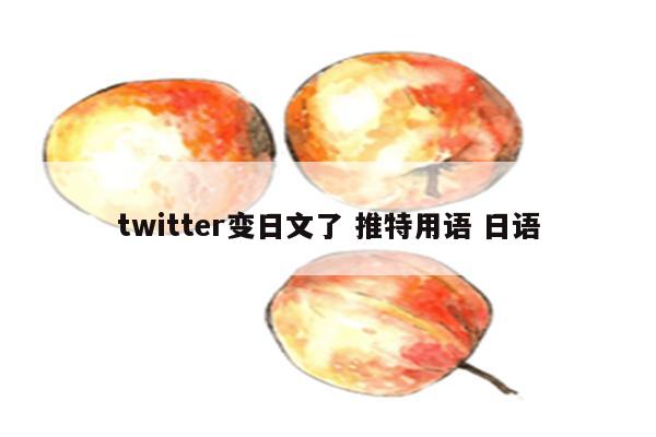 twitter变日文了 推特用语 日语