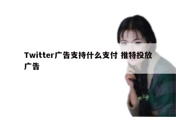 Twitter广告支持什么支付 推特投放广告