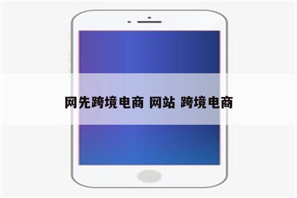 网先跨境电商 网站 跨境电商