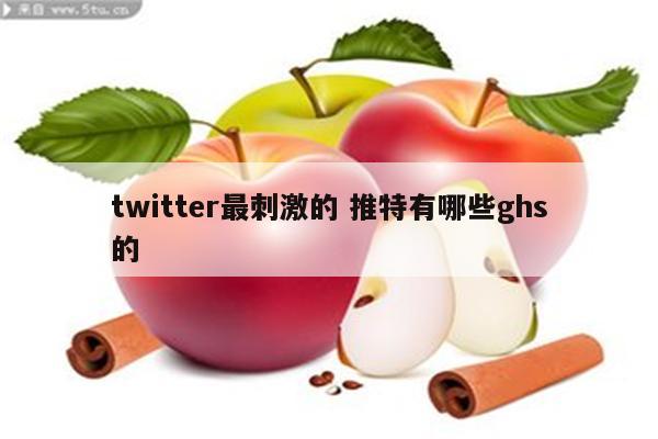 twitter最刺激的 推特有哪些ghs的