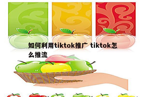 如何利用tiktok推广 tiktok怎么推流