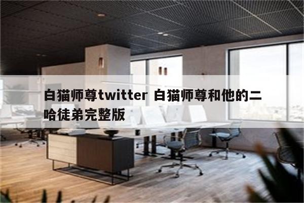 白猫师尊twitter 白猫师尊和他的二哈徒弟完整版