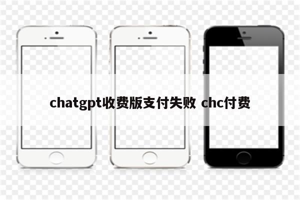 chatgpt收费版支付失败 chc付费