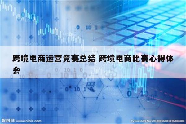 跨境电商运营竞赛总结 跨境电商比赛心得体会