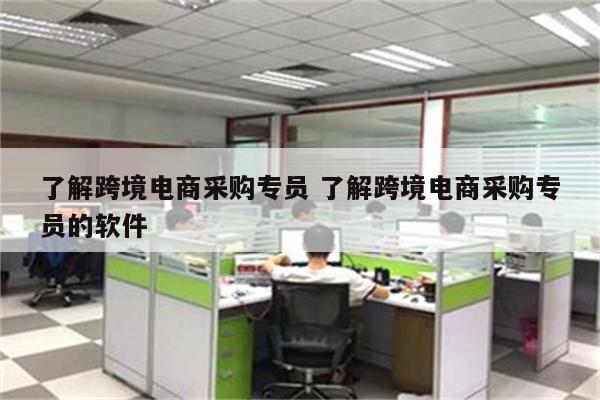 了解跨境电商采购专员 了解跨境电商采购专员的软件