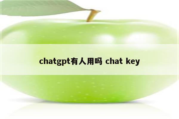 chatgpt有人用吗 chat key