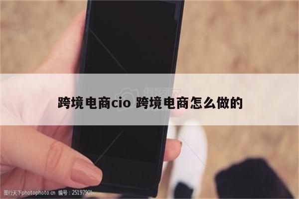 跨境电商cio 跨境电商怎么做的