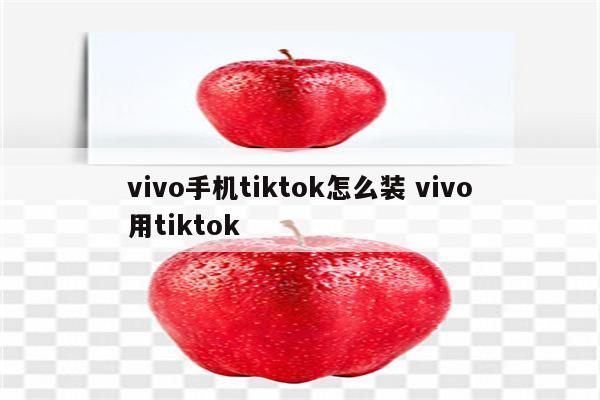 vivo手机tiktok怎么装 vivo用tiktok