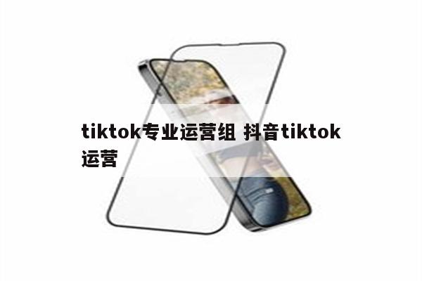 tiktok专业运营组 抖音tiktok运营