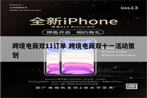 跨境电商双11订单 跨境电商双十一活动策划