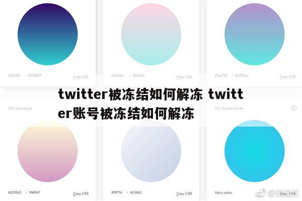 twitter被冻结如何解冻 twitter账号被冻结如何解冻