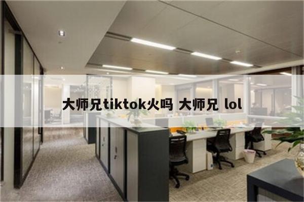 大师兄tiktok火吗 大师兄 lol