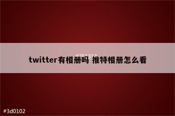 twitter有相册吗 推特相册怎么看