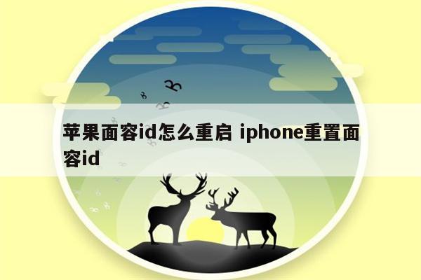 苹果面容id怎么重启 iphone重置面容id
