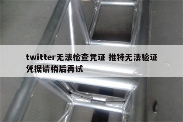 twitter无法检查凭证 推特无法验证凭据请稍后再试