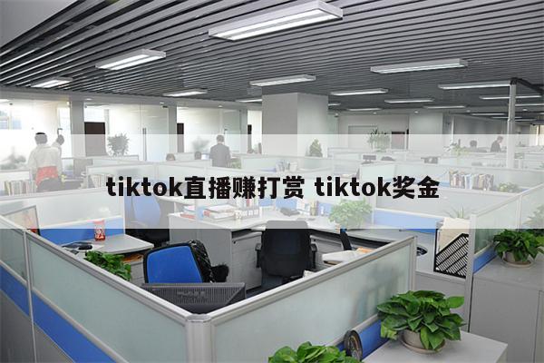 tiktok直播赚打赏 tiktok奖金