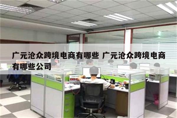 广元沧众跨境电商有哪些 广元沧众跨境电商有哪些公司