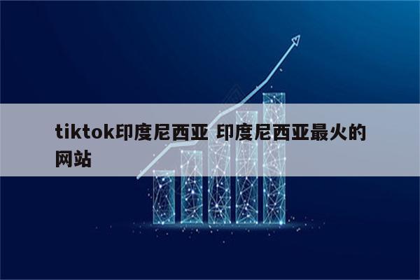 tiktok印度尼西亚 印度尼西亚最火的网站