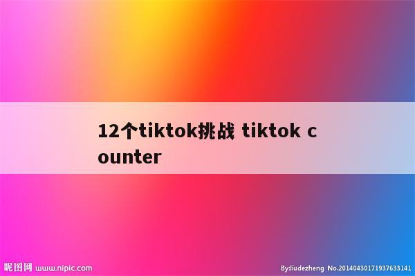 12个tiktok挑战 tiktok counter